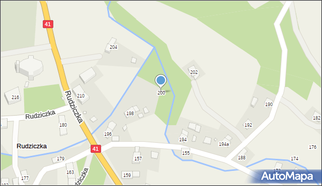 Rudziczka, Rudziczka, 200, mapa Rudziczka
