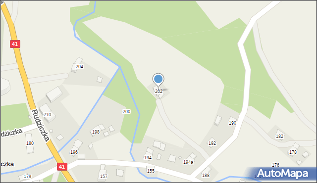 Rudziczka, Rudziczka, 202, mapa Rudziczka