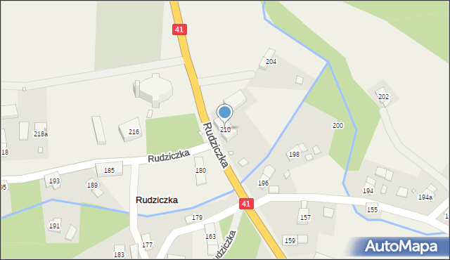 Rudziczka, Rudziczka, 210, mapa Rudziczka