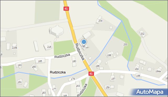 Rudziczka, Rudziczka, 210a, mapa Rudziczka