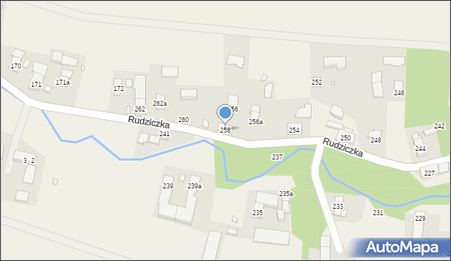 Rudziczka, Rudziczka, 258, mapa Rudziczka