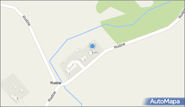 Rudzie, Rudzie, 3, mapa Rudzie