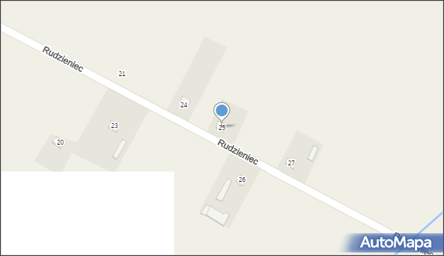 Rudzieniec, Rudzieniec, 25, mapa Rudzieniec
