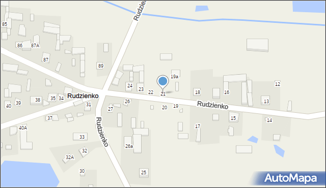 Rudzienko, Rudzienko, 21, mapa Rudzienko