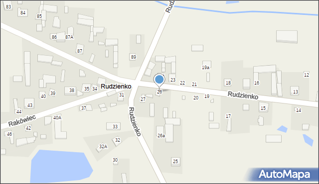 Rudzienko, Rudzienko, 26, mapa Rudzienko