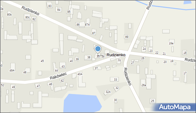 Rudzienko, Rudzienko, 35, mapa Rudzienko