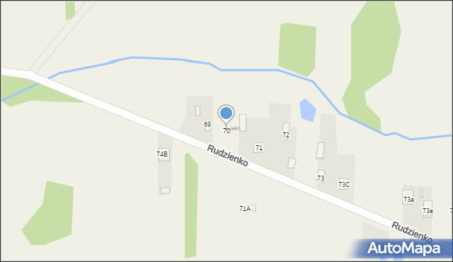 Rudzienko, Rudzienko, 70, mapa Rudzienko