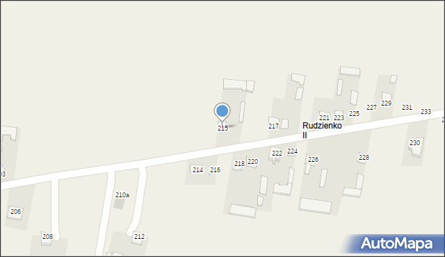Rudzienko, Rudzienko, 215, mapa Rudzienko