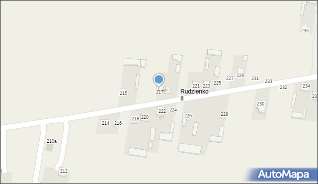 Rudzienko, Rudzienko, 217, mapa Rudzienko
