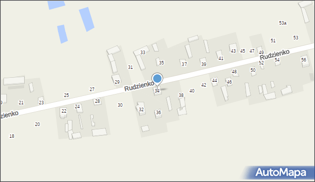 Rudzienko, Rudzienko, 34, mapa Rudzienko
