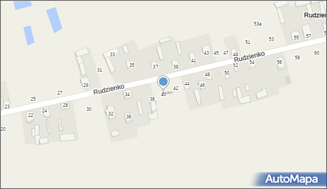 Rudzienko, Rudzienko, 40, mapa Rudzienko