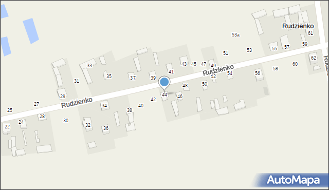 Rudzienko, Rudzienko, 44, mapa Rudzienko