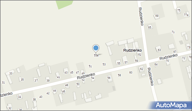 Rudzienko, Rudzienko, 53a, mapa Rudzienko