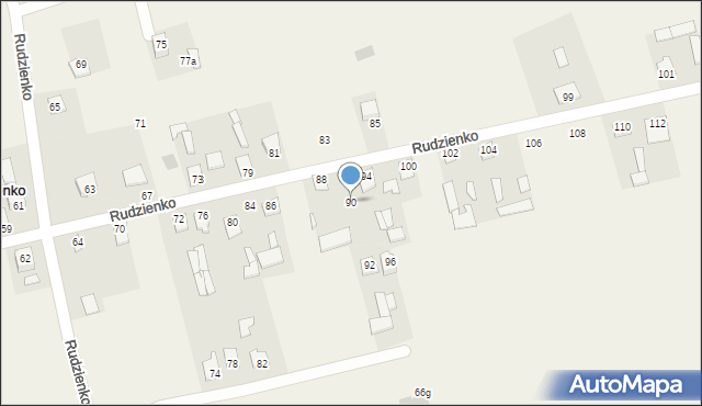 Rudzienko, Rudzienko, 90, mapa Rudzienko