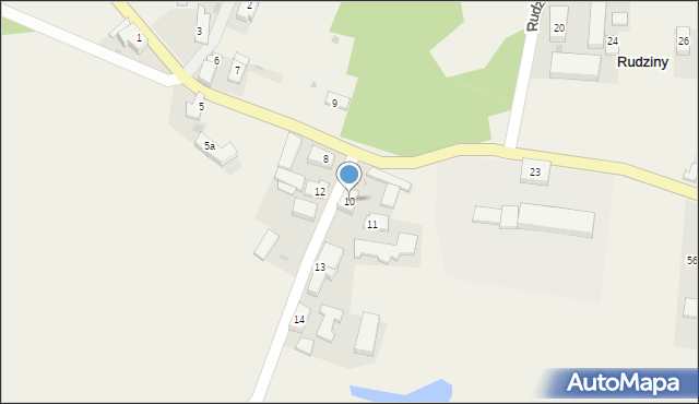 Rudziny, Rudziny, 10, mapa Rudziny