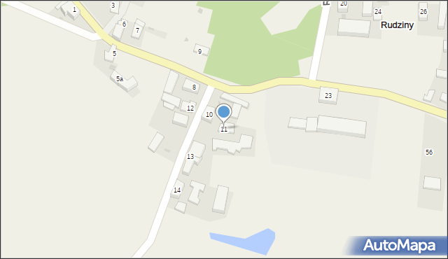 Rudziny, Rudziny, 11, mapa Rudziny