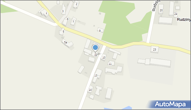Rudziny, Rudziny, 12, mapa Rudziny