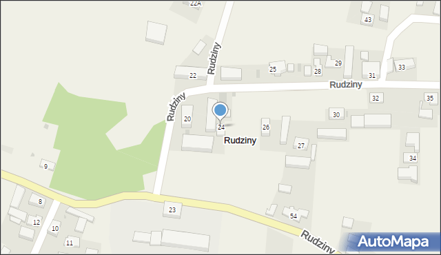 Rudziny, Rudziny, 24, mapa Rudziny