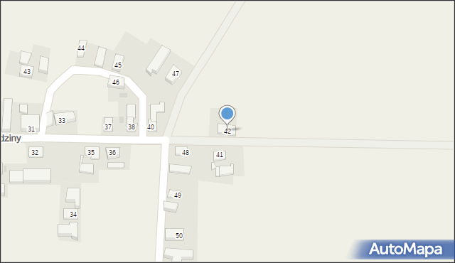 Rudziny, Rudziny, 42, mapa Rudziny
