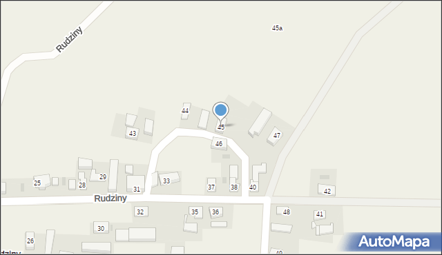 Rudziny, Rudziny, 45, mapa Rudziny