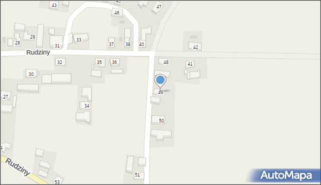 Rudziny, Rudziny, 49, mapa Rudziny