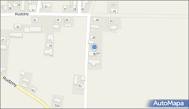 Rudziny, Rudziny, 50, mapa Rudziny