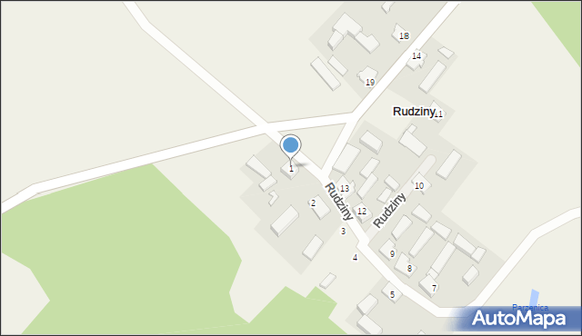 Rudziny, Rudziny, 1, mapa Rudziny