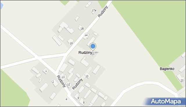 Rudziny, Rudziny, 11, mapa Rudziny