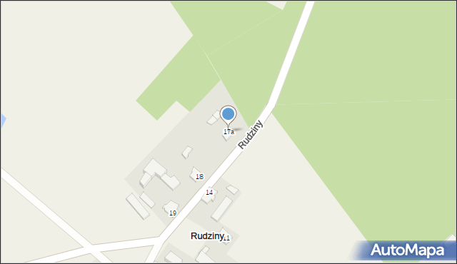 Rudziny, Rudziny, 17a, mapa Rudziny