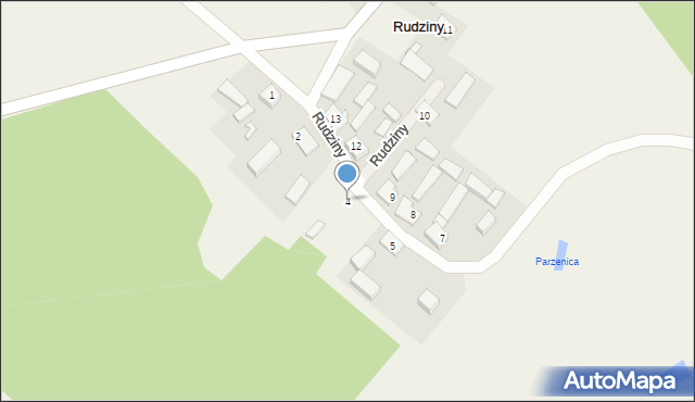 Rudziny, Rudziny, 4, mapa Rudziny