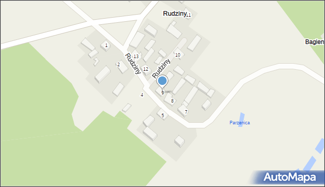 Rudziny, Rudziny, 9, mapa Rudziny