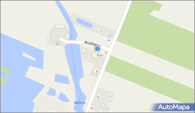 Rudzisko, Rudzisko, 7, mapa Rudzisko