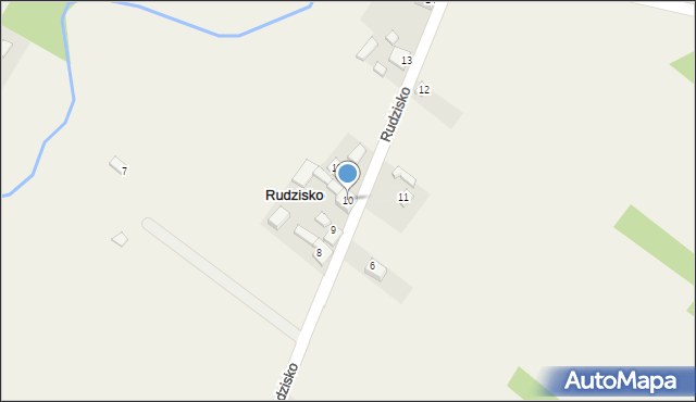 Rudzisko, Rudzisko, 10, mapa Rudzisko