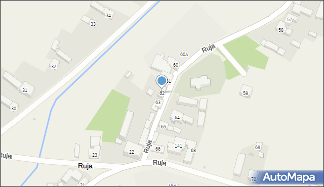 Ruja, Ruja, 62, mapa Ruja