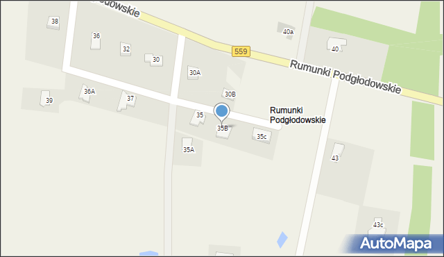 Rumunki Podgłodowskie, Rumunki Podgłodowskie, 35B, mapa Rumunki Podgłodowskie