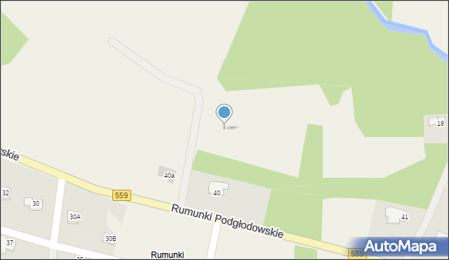 Rumunki Podgłodowskie, Rumunki Podgłodowskie, 40b, mapa Rumunki Podgłodowskie