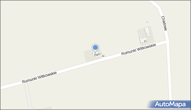 Rumunki Witkowskie, Rumunki Witkowskie, 33A, mapa Rumunki Witkowskie