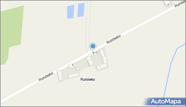 Runówko, Runówko, 5, mapa Runówko