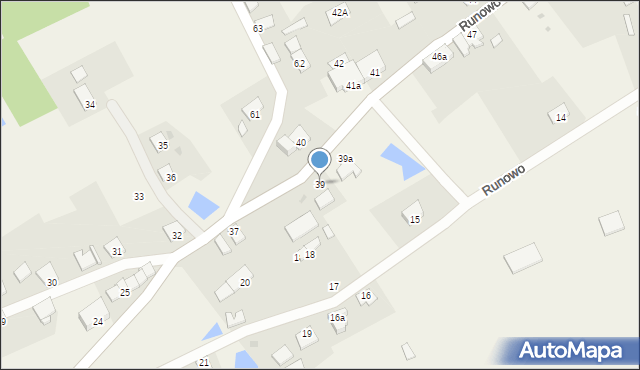 Runowo, Runowo, 39, mapa Runowo