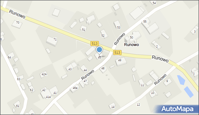 Runowo, Runowo, 45, mapa Runowo