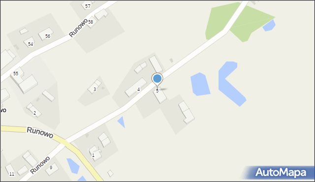 Runowo, Runowo, 5, mapa Runowo