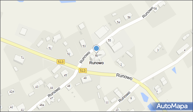Runowo, Runowo, 50, mapa Runowo