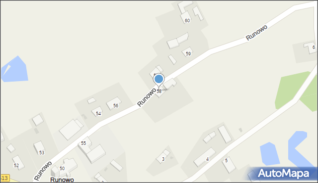 Runowo, Runowo, 58, mapa Runowo