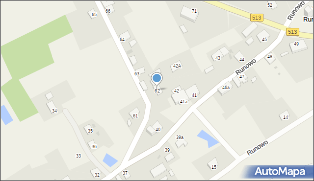 Runowo, Runowo, 62, mapa Runowo
