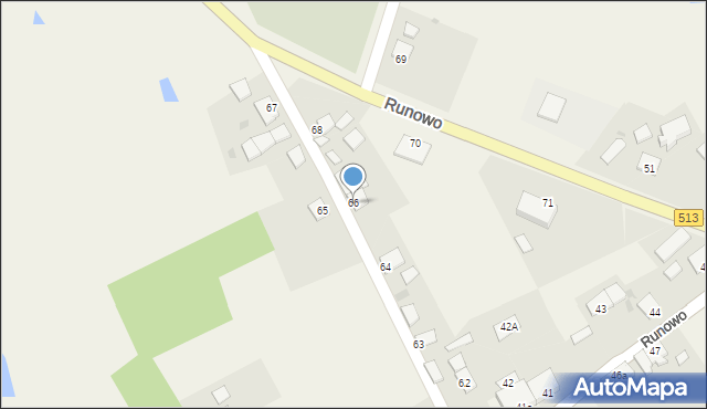 Runowo, Runowo, 66, mapa Runowo