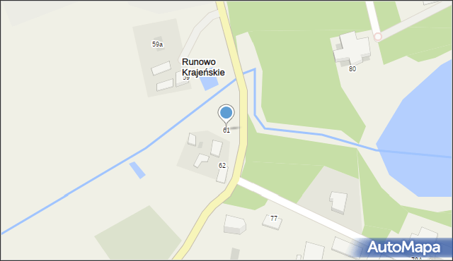 Runowo Krajeńskie, Runowo Krajeńskie, 61, mapa Runowo Krajeńskie