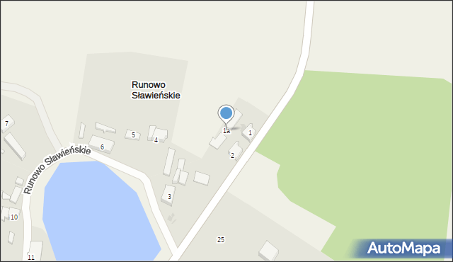 Runowo Sławieńskie, Runowo Sławieńskie, 1a, mapa Runowo Sławieńskie