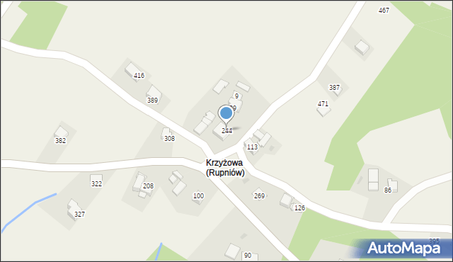 Rupniów, Rupniów, 244, mapa Rupniów