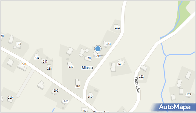 Rupniów, Rupniów, 290, mapa Rupniów