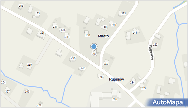 Rupniów, Rupniów, 390, mapa Rupniów